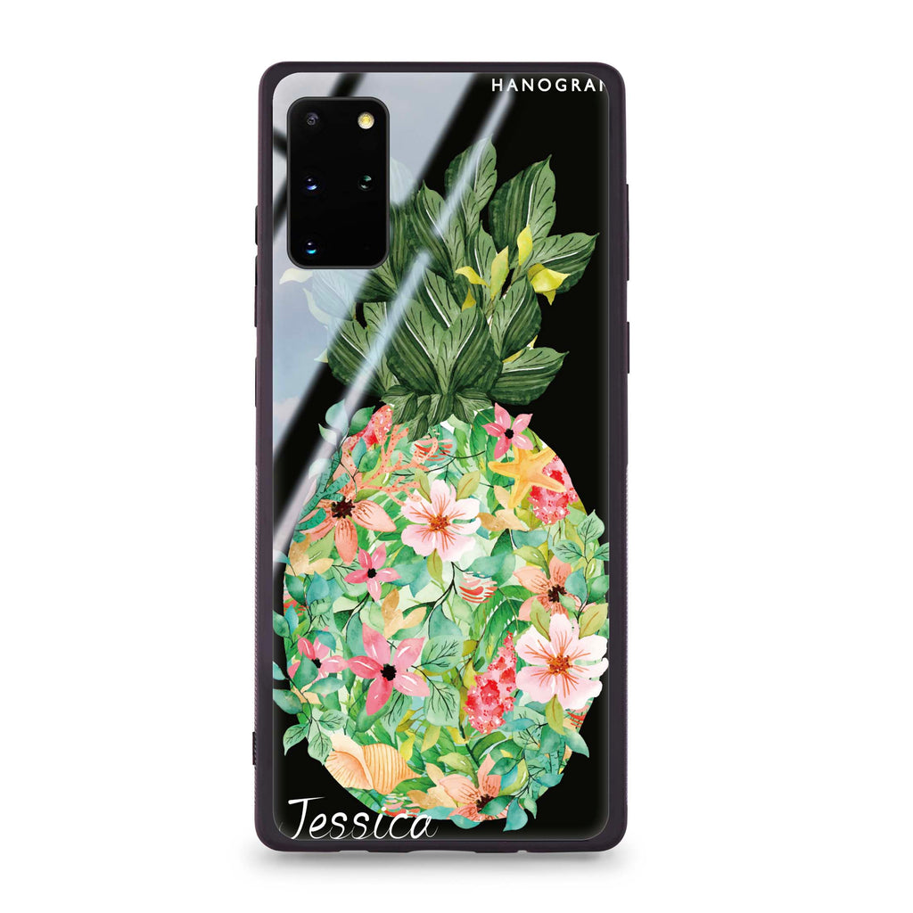 Floral Pineapple Samsung S20 Plus Glass Case