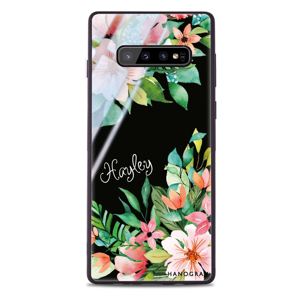 Flower Inspiration Samsung S10 Plus Glass Case