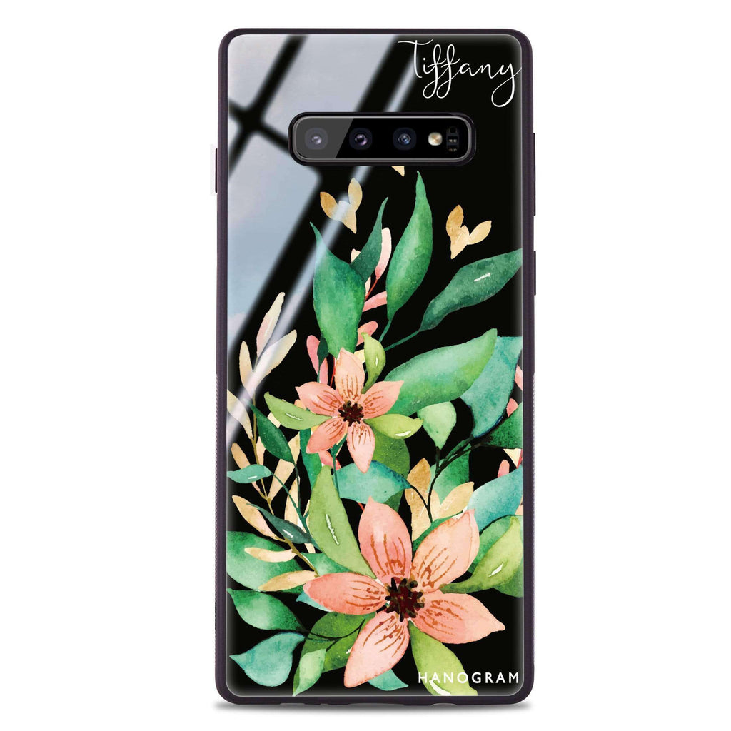 Floral Bloom Samsung S10 Plus Glass Case