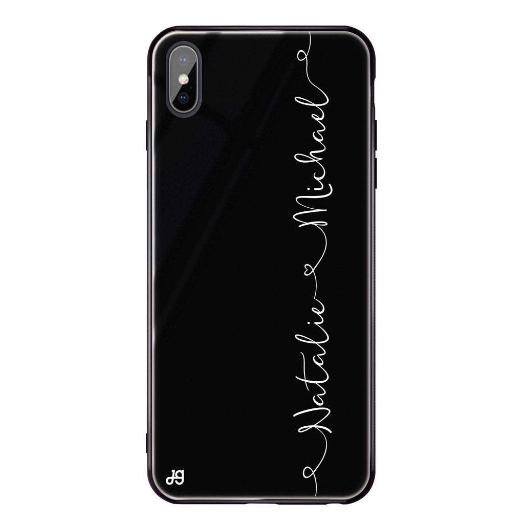 Love with Heart iPhone XS Glass Case