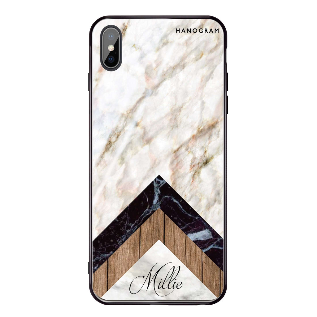 Marble & Wood iPhone XS Max Glass Case