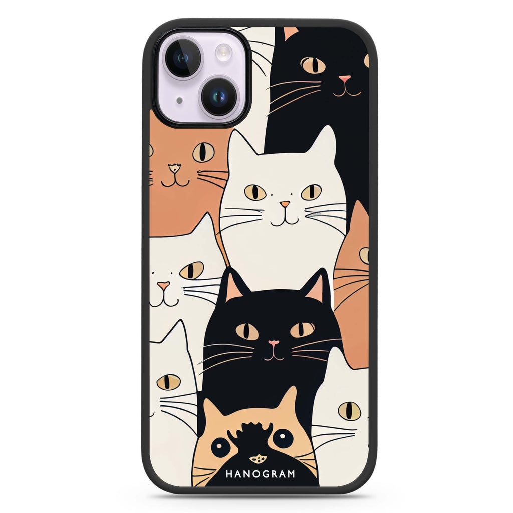Look Cats iPhone 14 Plus MagSafe Compatible Impact Guard Bumper Case