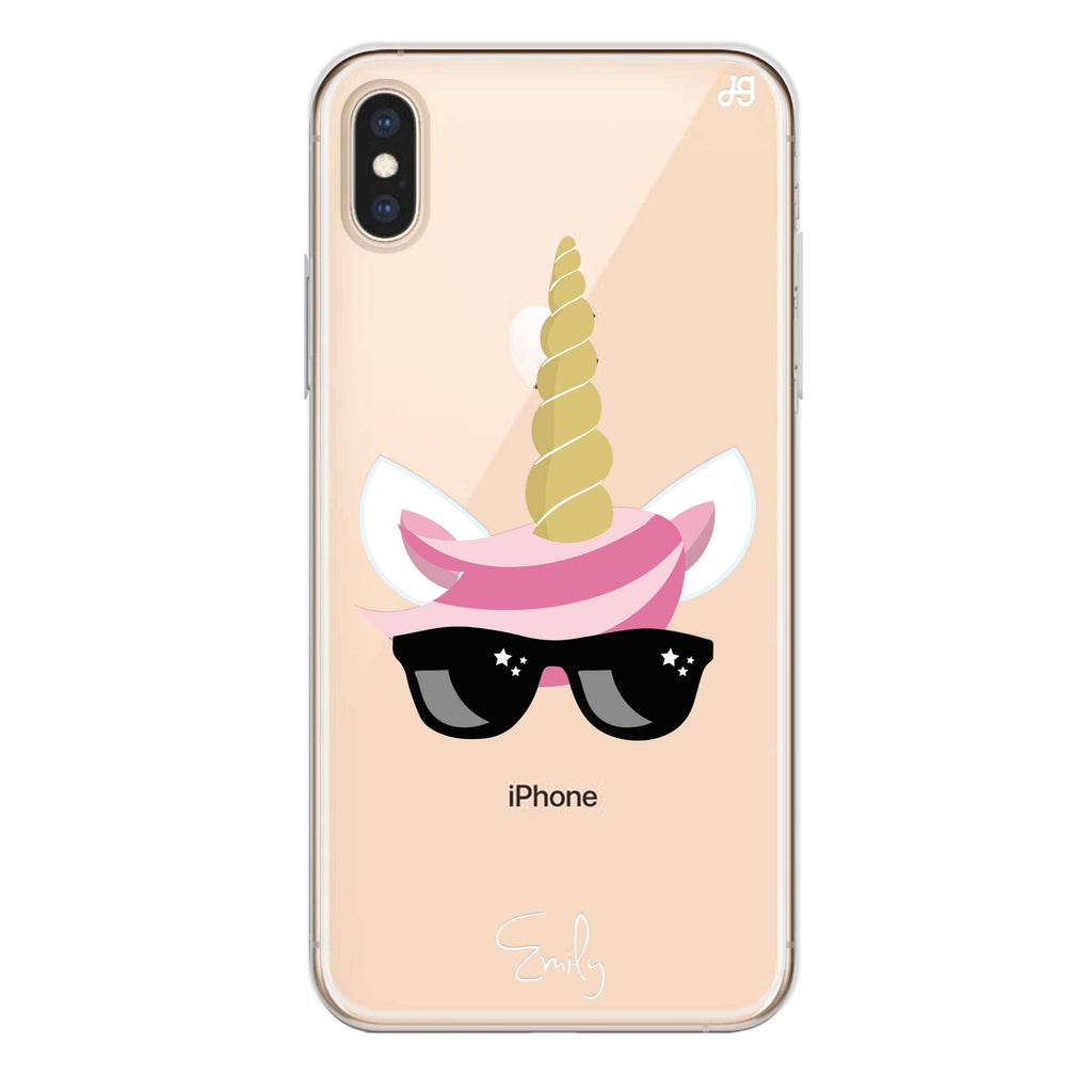 Cute Sunglasses unicorn iPhone XS Ultra Clear Case