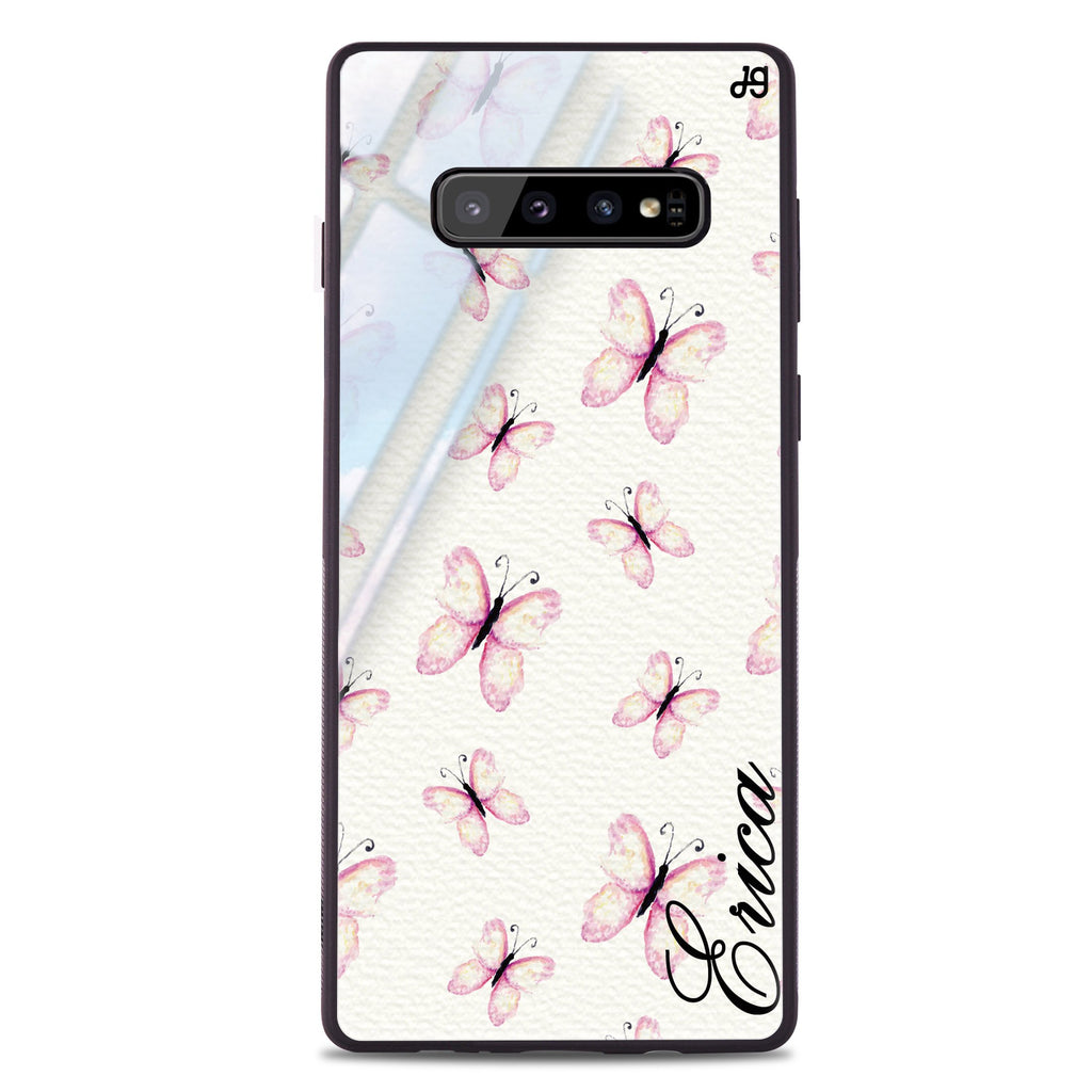 Vintage Butterfly Samsung S10 Plus Glass Case