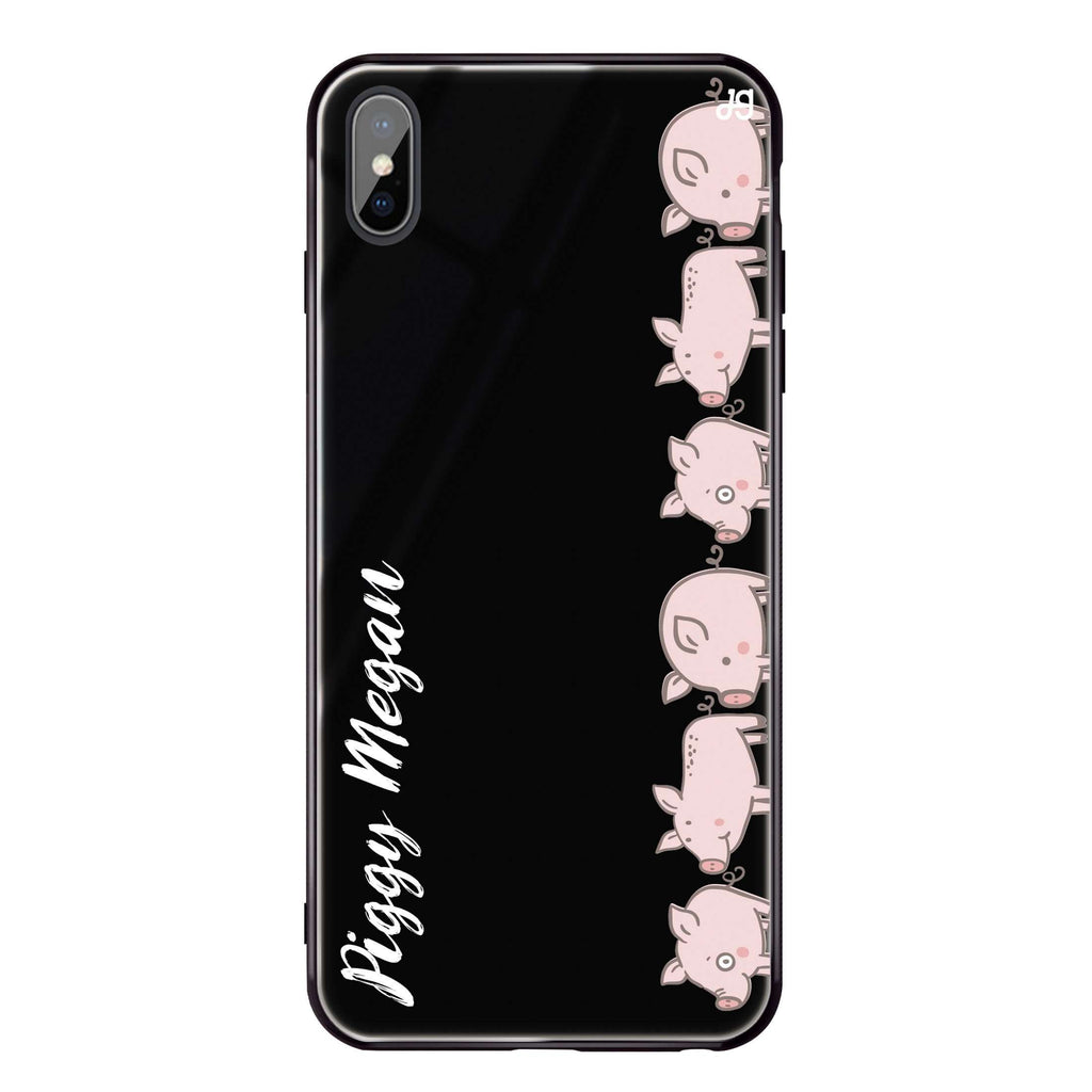 Piggy Corps iPhone XS Glass Case