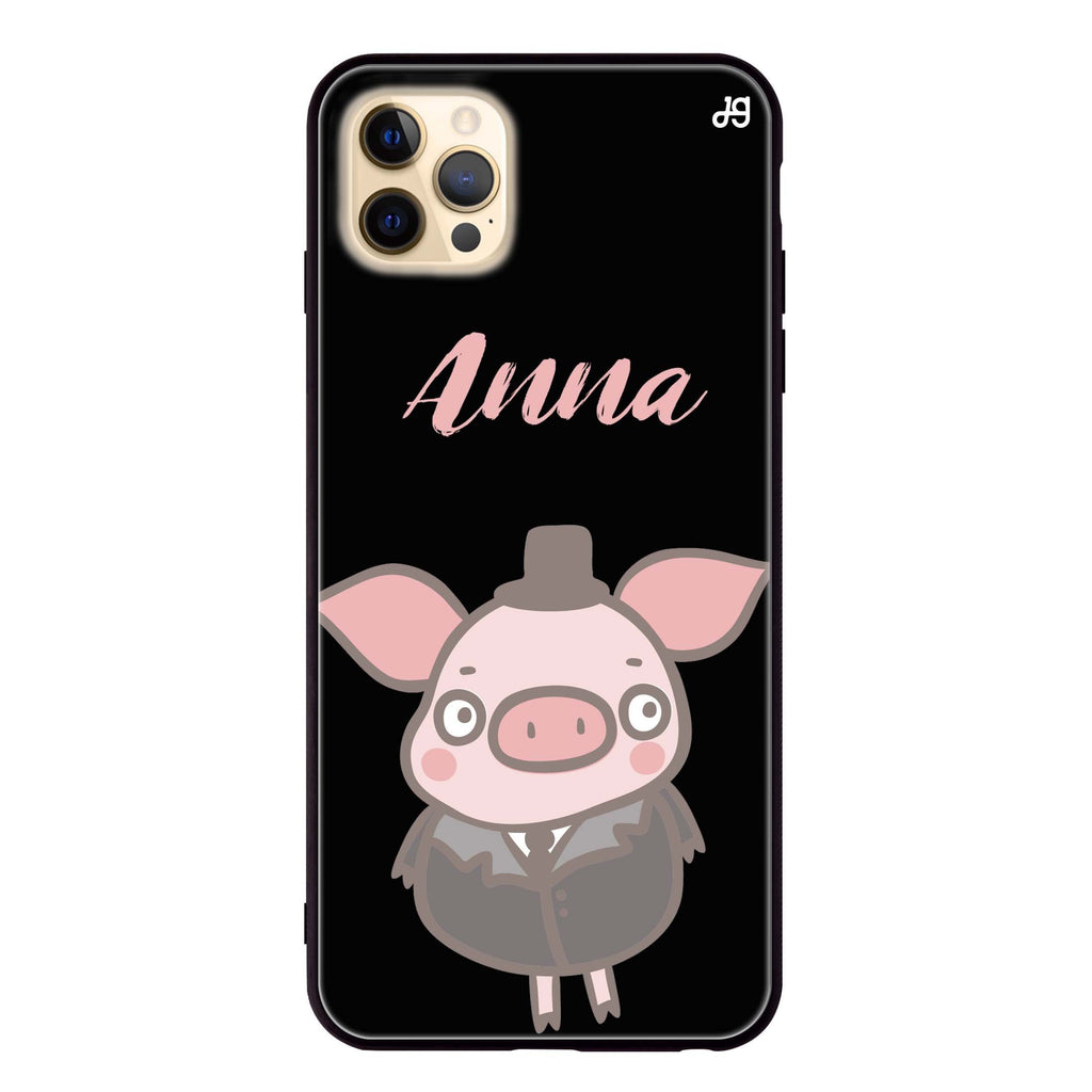 Funny Piggy iPhone 12 Pro Glass Case