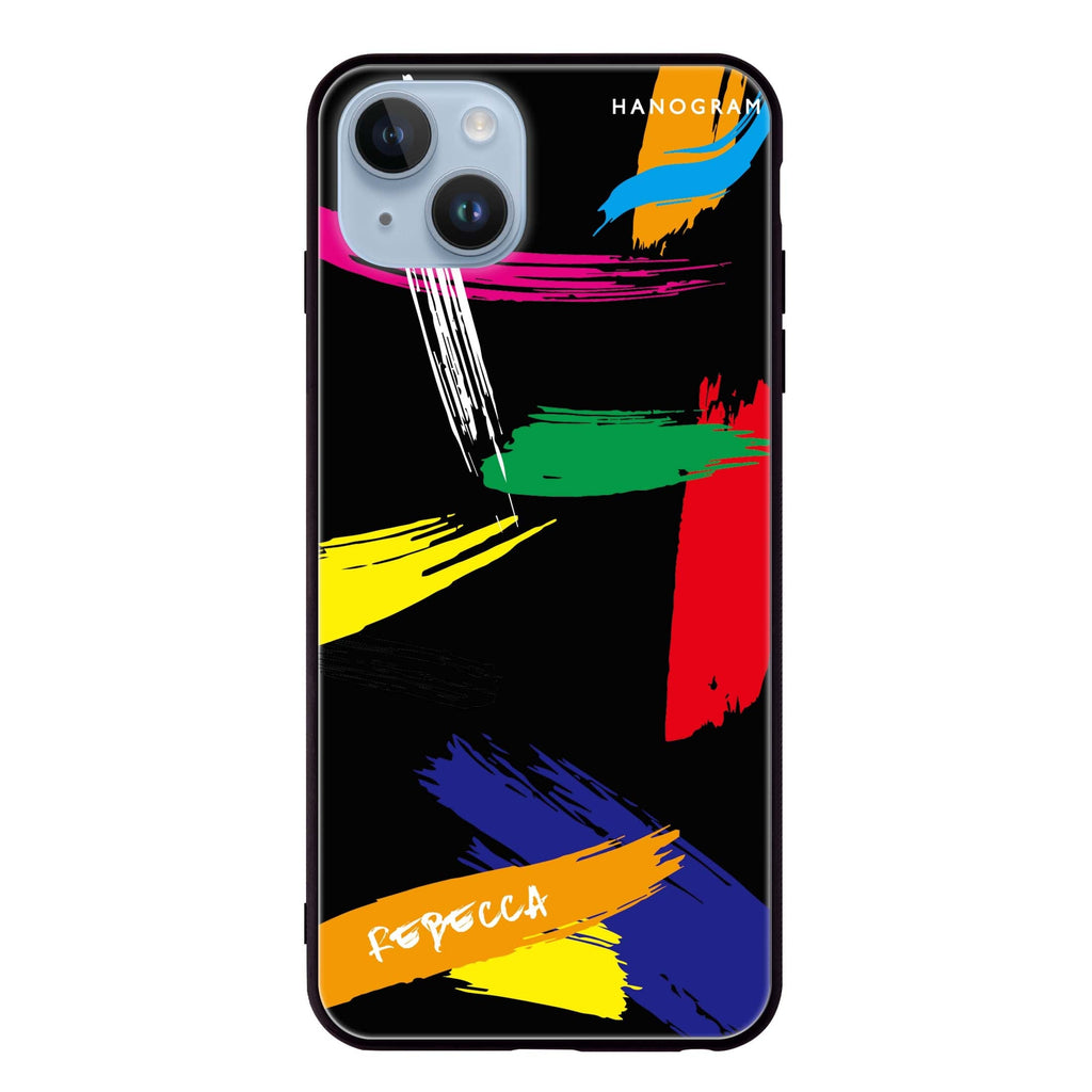Brush Paint iPhone 14 Plus Glass Case