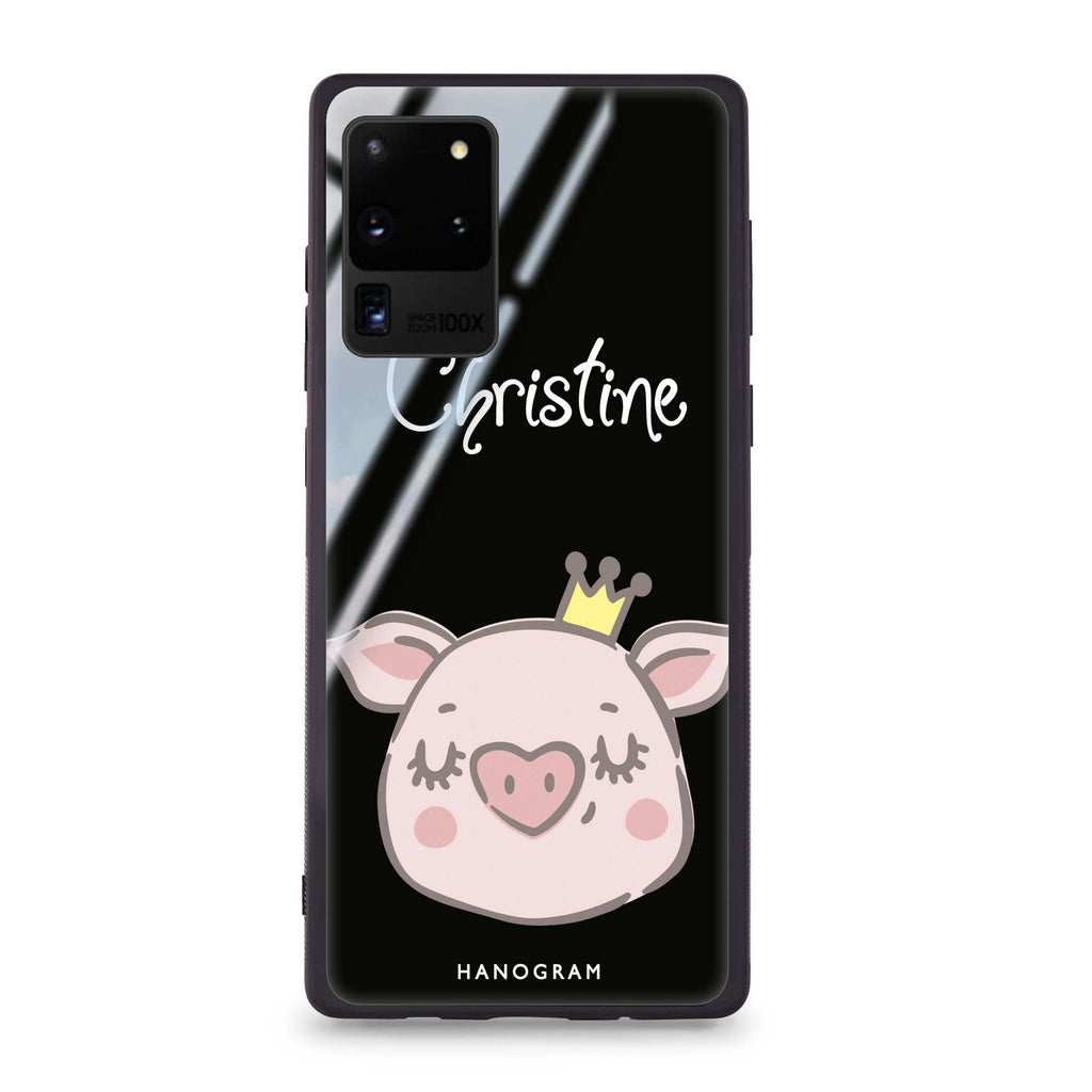 Piggy Queen Samsung Glass Case