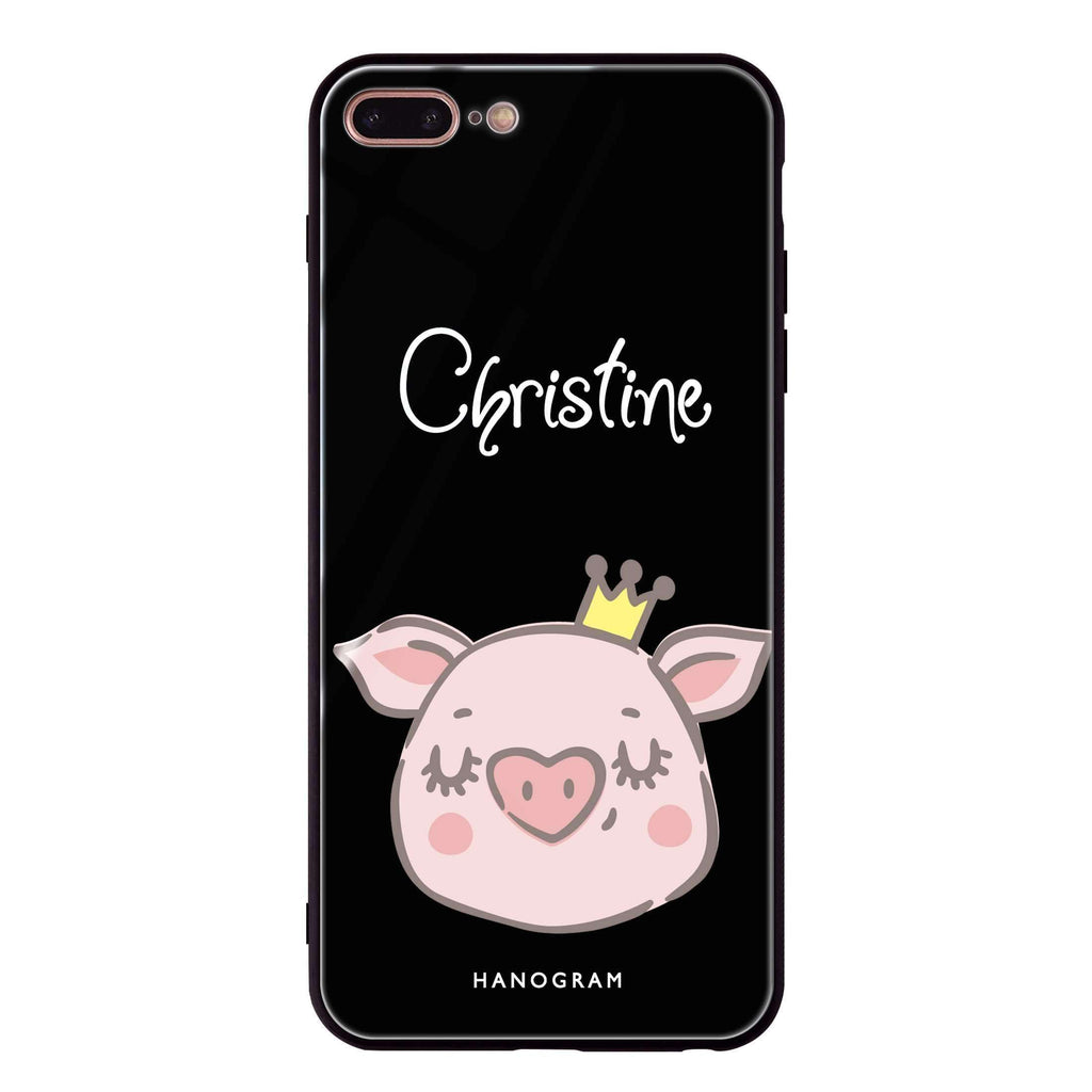 Piggy Queen iPhone 8 Plus Glass Case