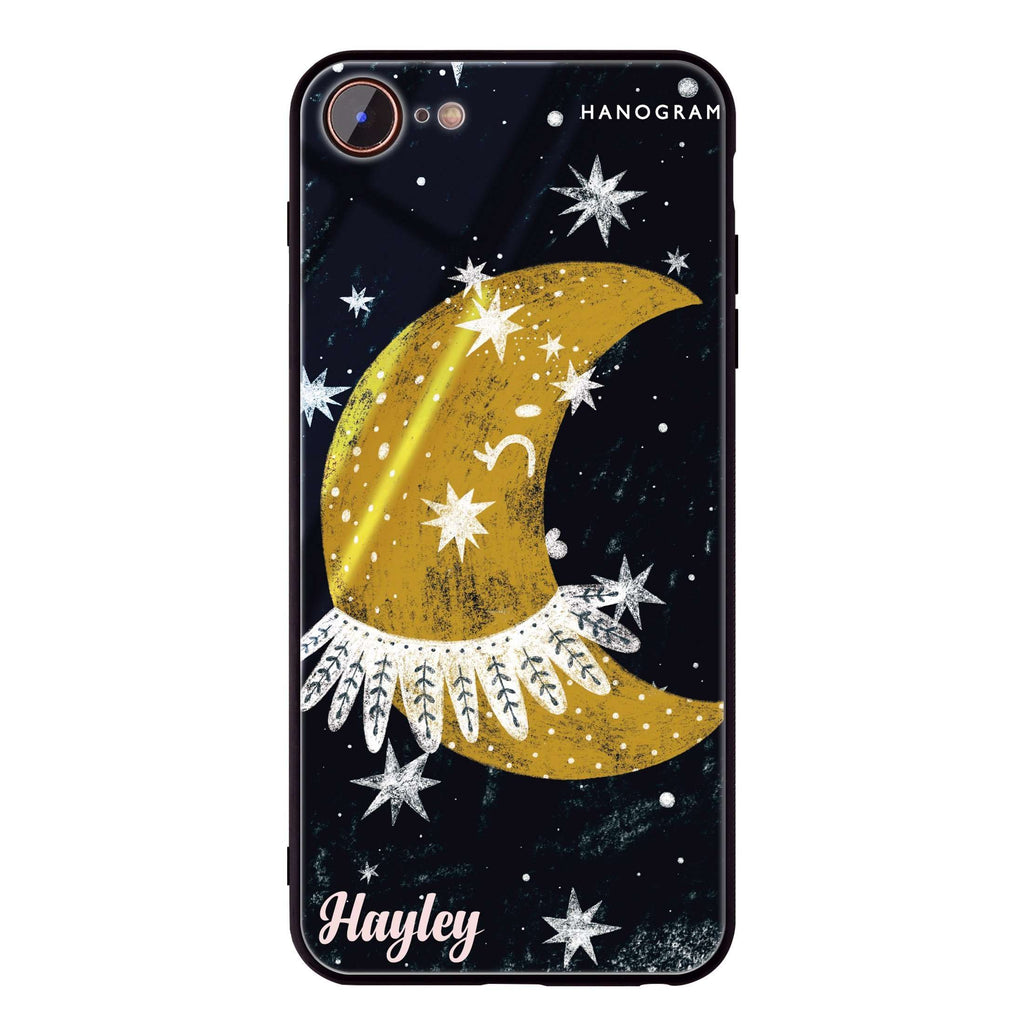 Cute Half Moon iPhone 8 Glass Case