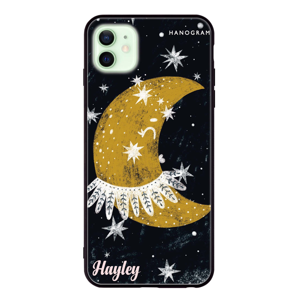 Cute Half Moon iPhone 12 Glass Case