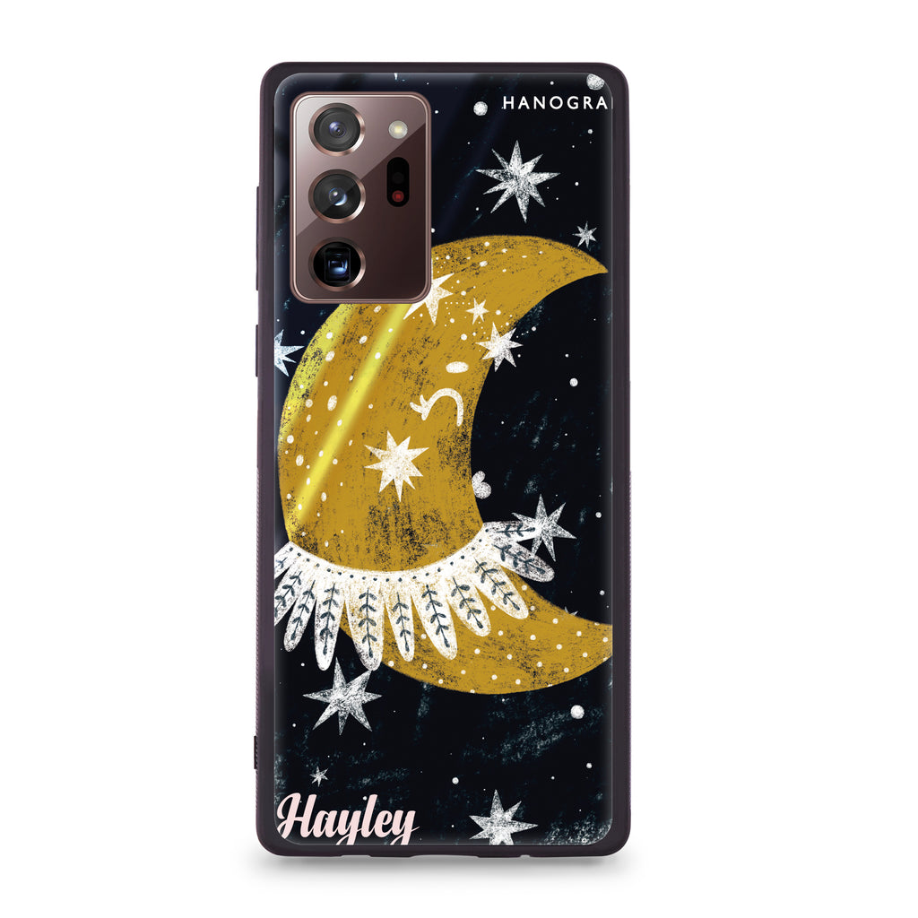 Cute Half Moon Samsung Note 20 Ultra Glass Case