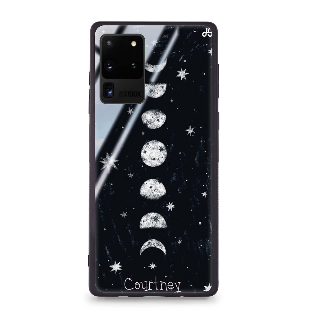 Phases of the moon Samsung Glass Case