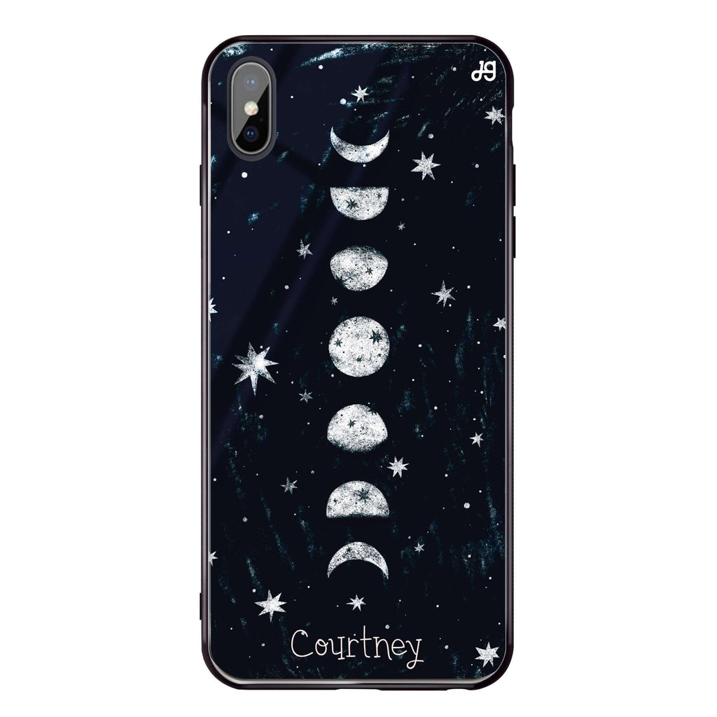 Phases of the moon iPhone XS Max Glass Case