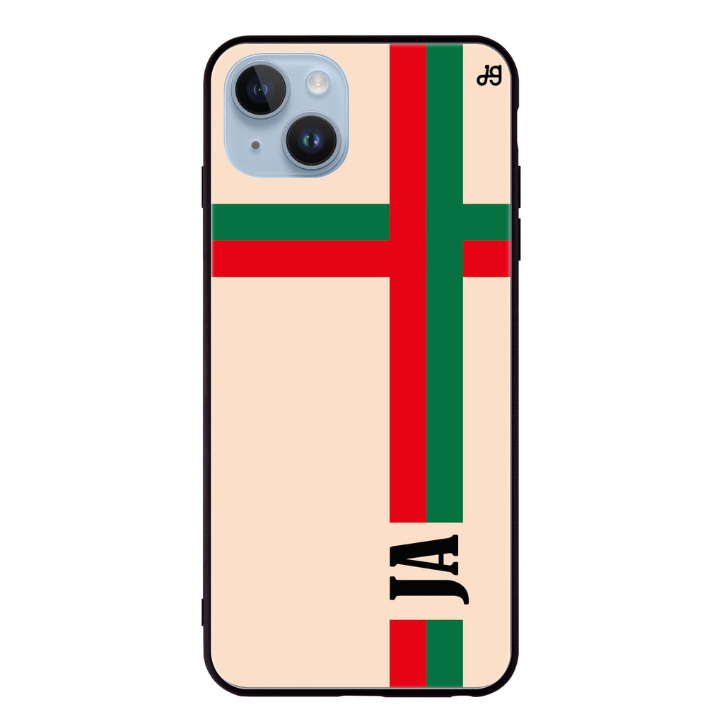 Matching Stripes iPhone 14 Plus Glass Case