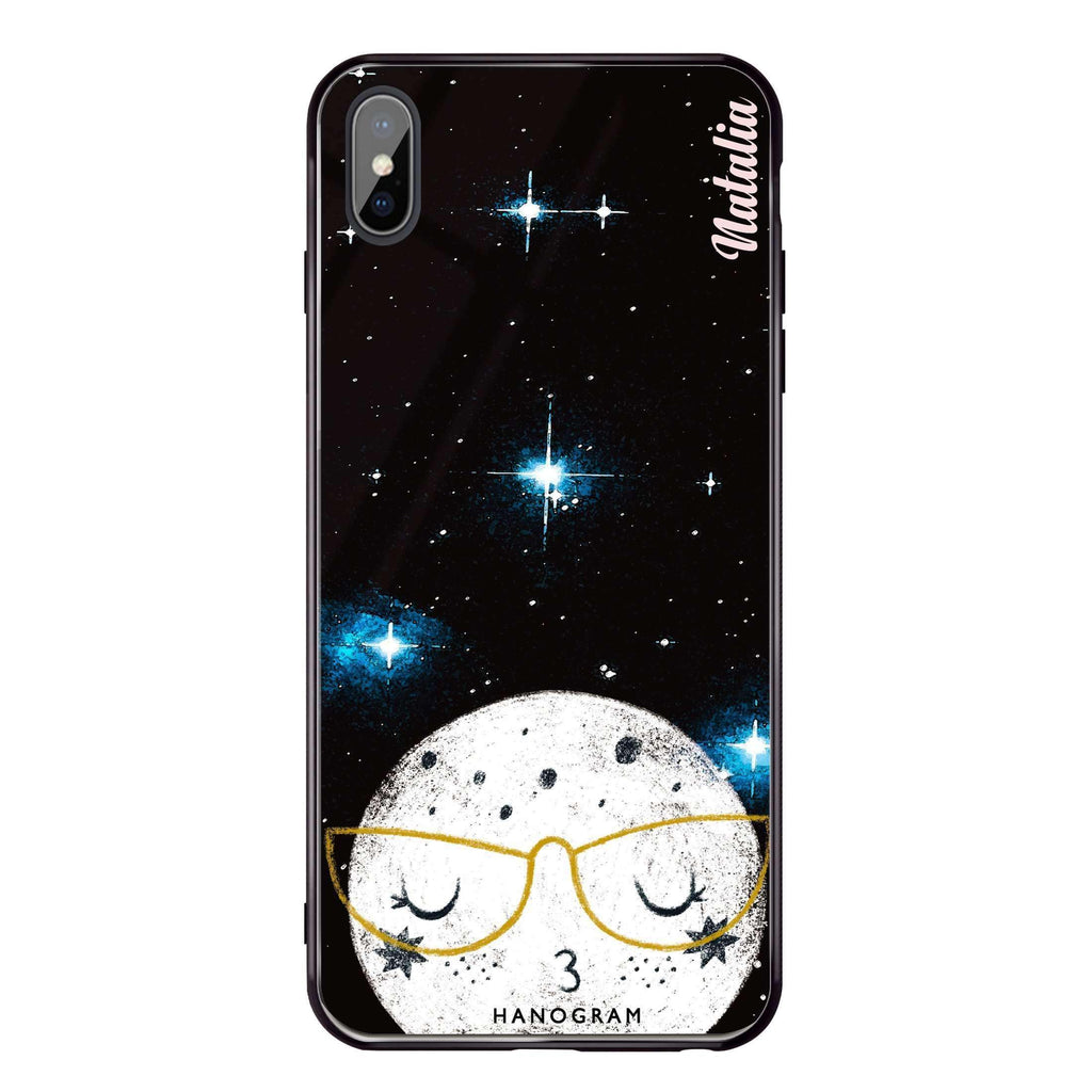 Glasses Moon iPhone XS Max Glass Case