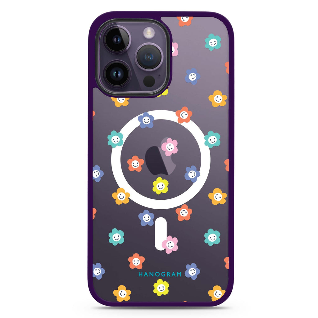 Little Smile Flowers MagSafe Compatible Impact Guard Bumper Case
