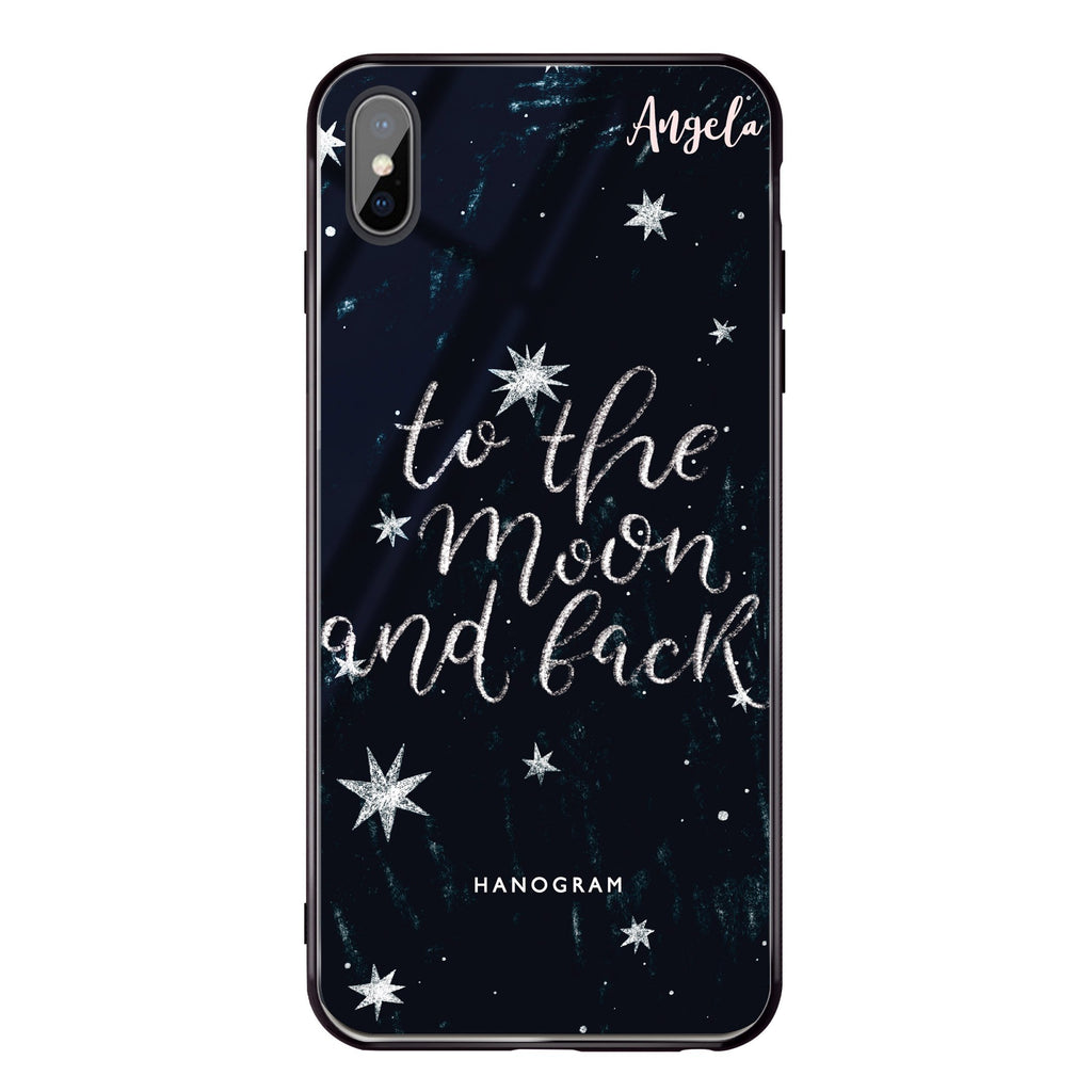 To the moon and back iPhone X Glass Case