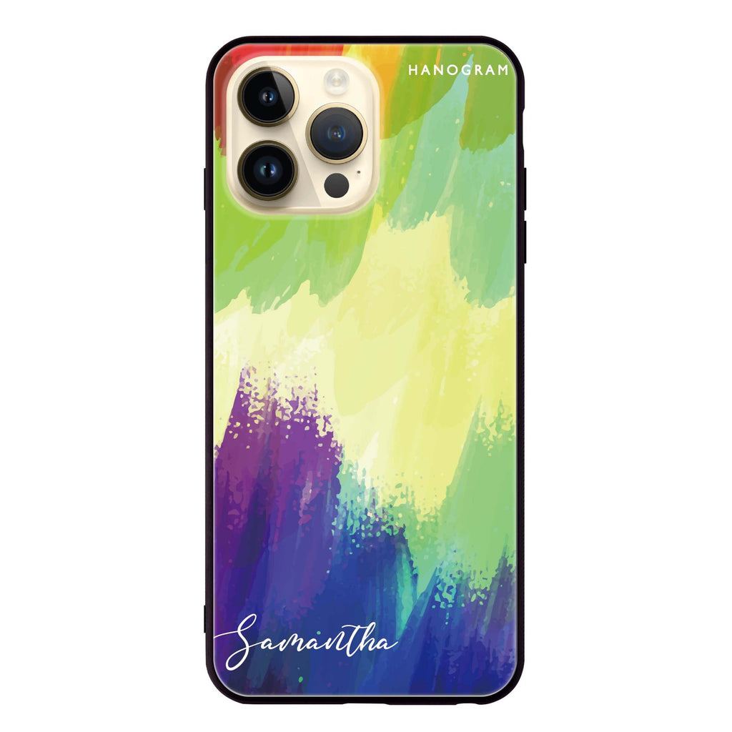 Watercolor Abstract iPhone 14 Pro Max Glass Case