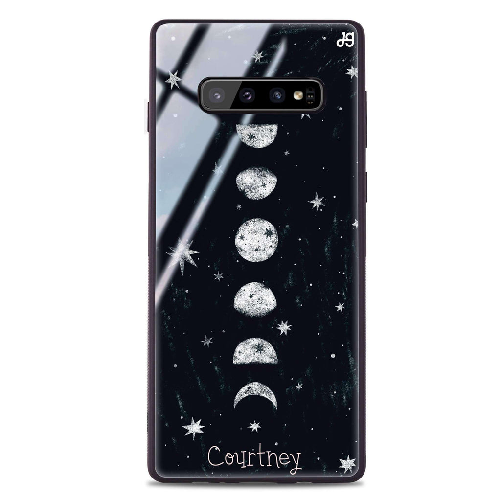 Phases of the moon Samsung S10 Plus Glass Case