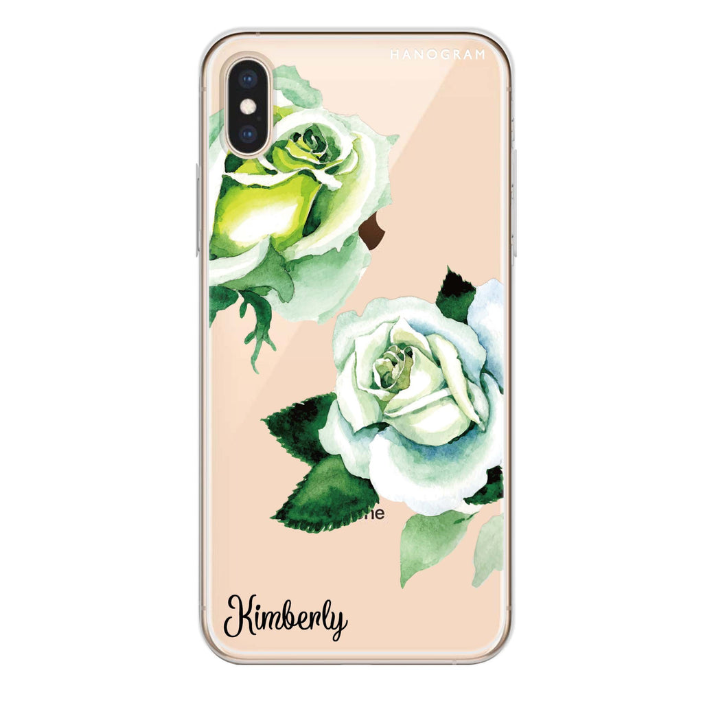 White Rose iPhone X Ultra Clear Case