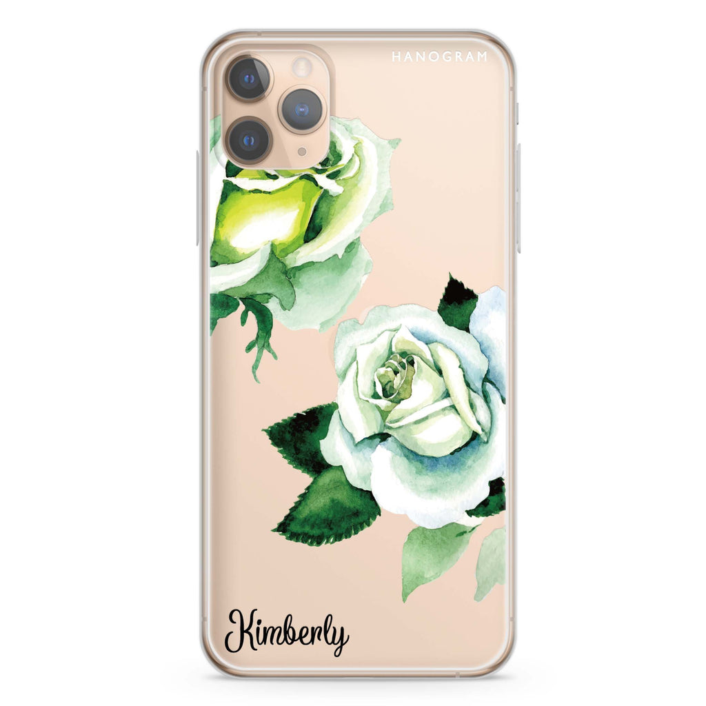 White Rose iPhone 11 Pro Max Ultra Clear Case