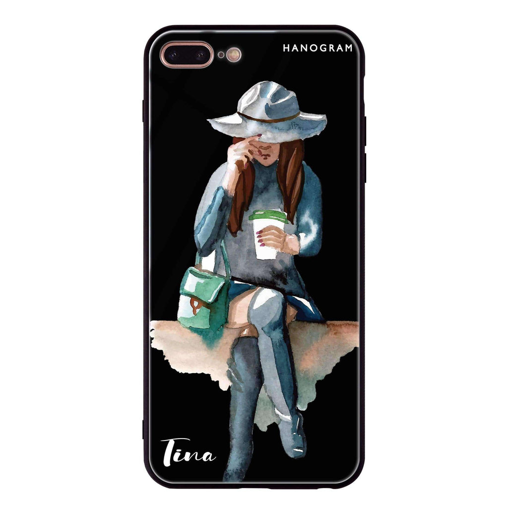 Coffee Girl iPhone 8 Plus Glass Case