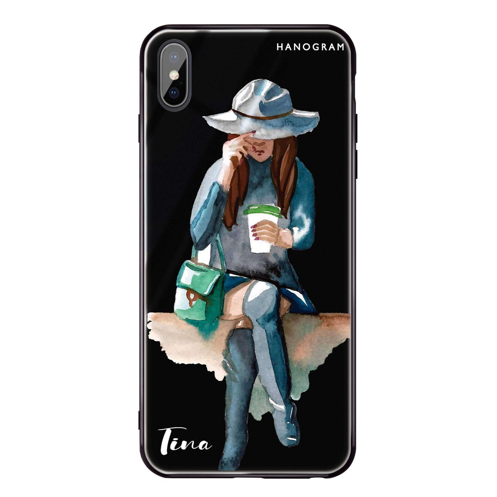Coffee Girl iPhone XS Max Glass Case