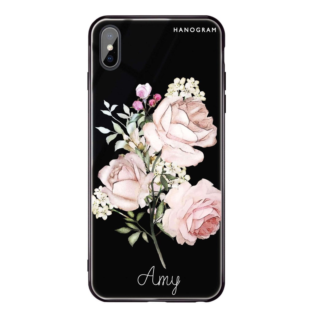 Elegant Rose II iPhone X Glass Case