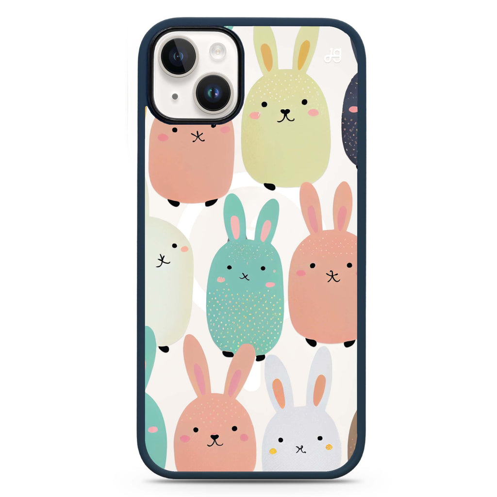 Cute Bunny iPhone 14 Plus MagSafe Compatible Impact Guard Bumper Case
