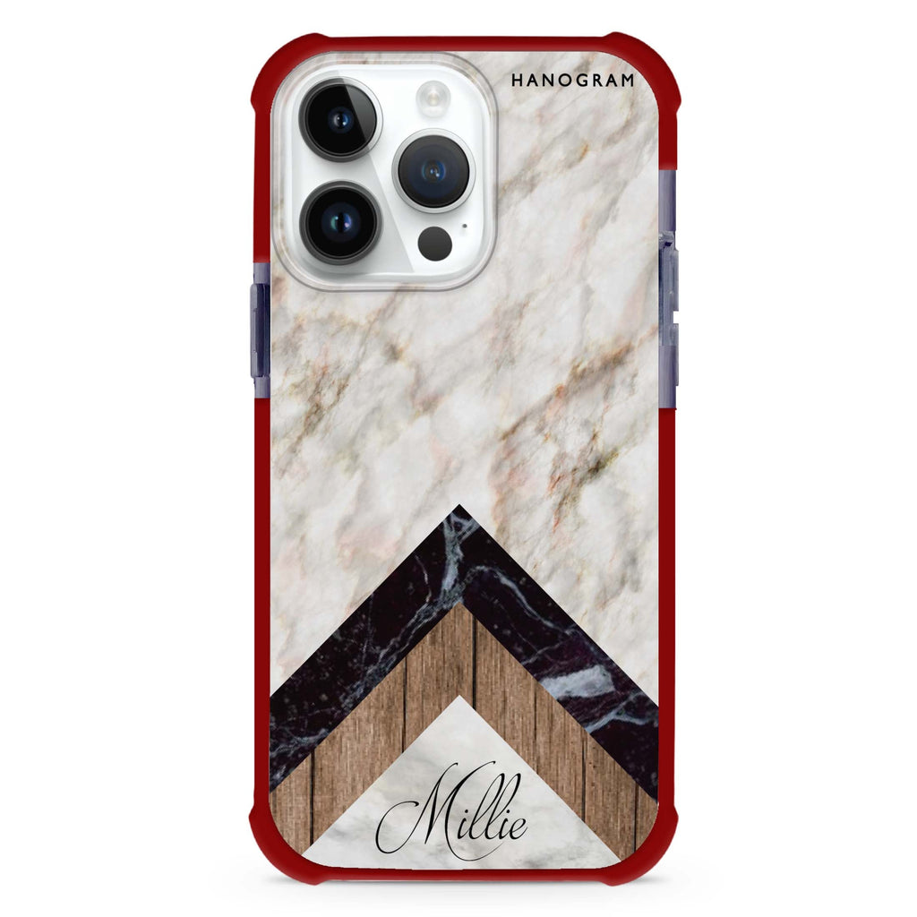 Marble & Wood MagSafe Compatible Ultra Shockproof Case