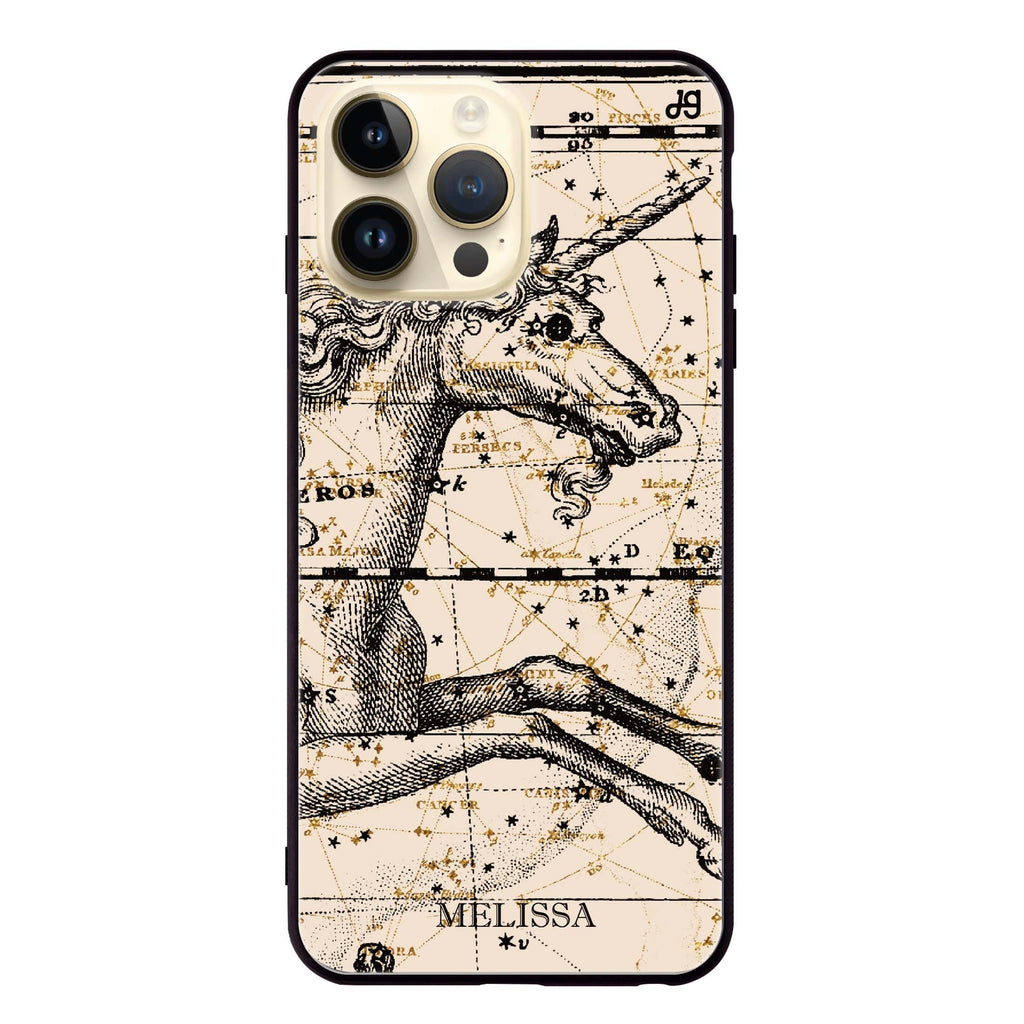 Star Map Unicorn iPhone 13 Pro Max Glass Case