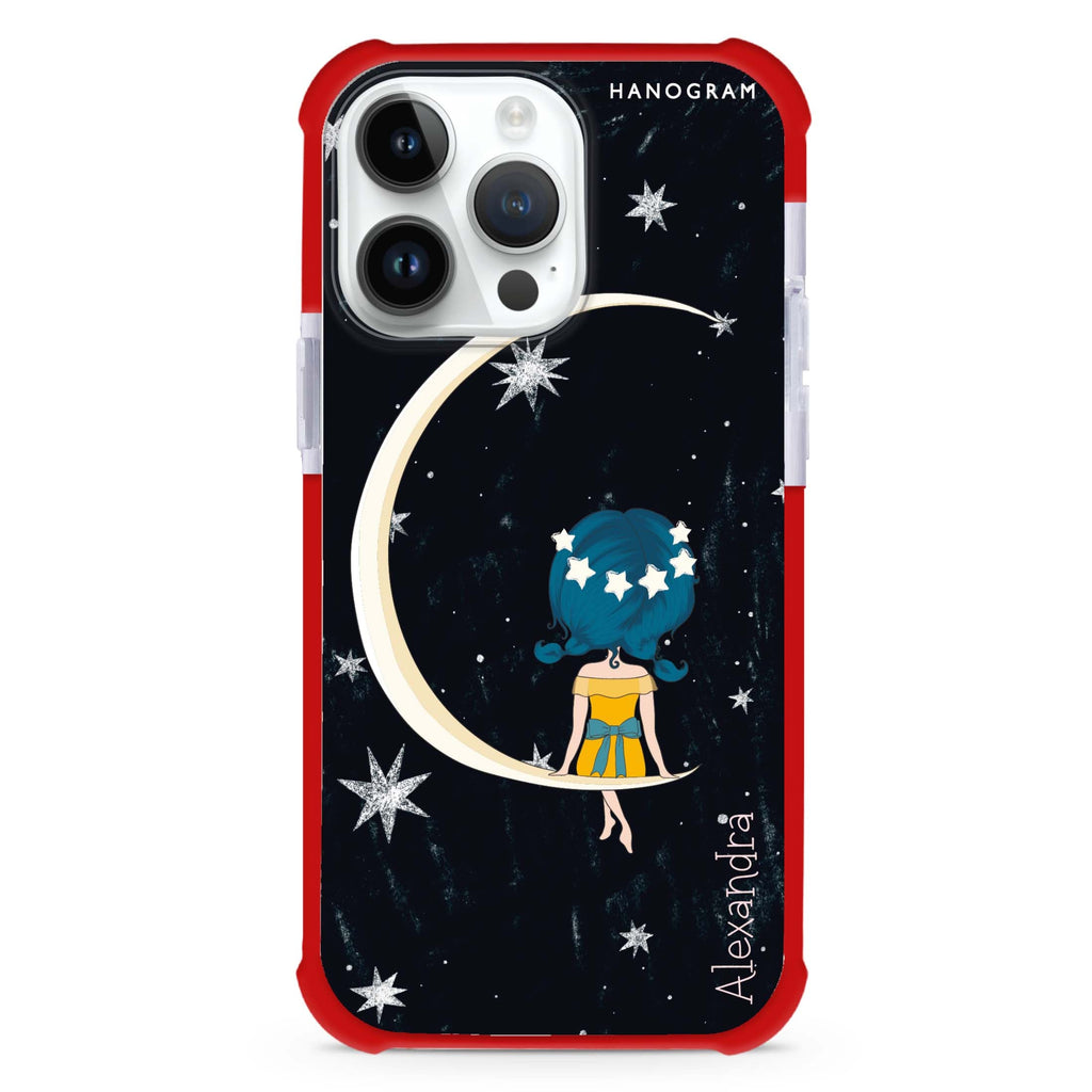 Cute Girl Moon MagSafe Compatible Ultra Shockproof Case