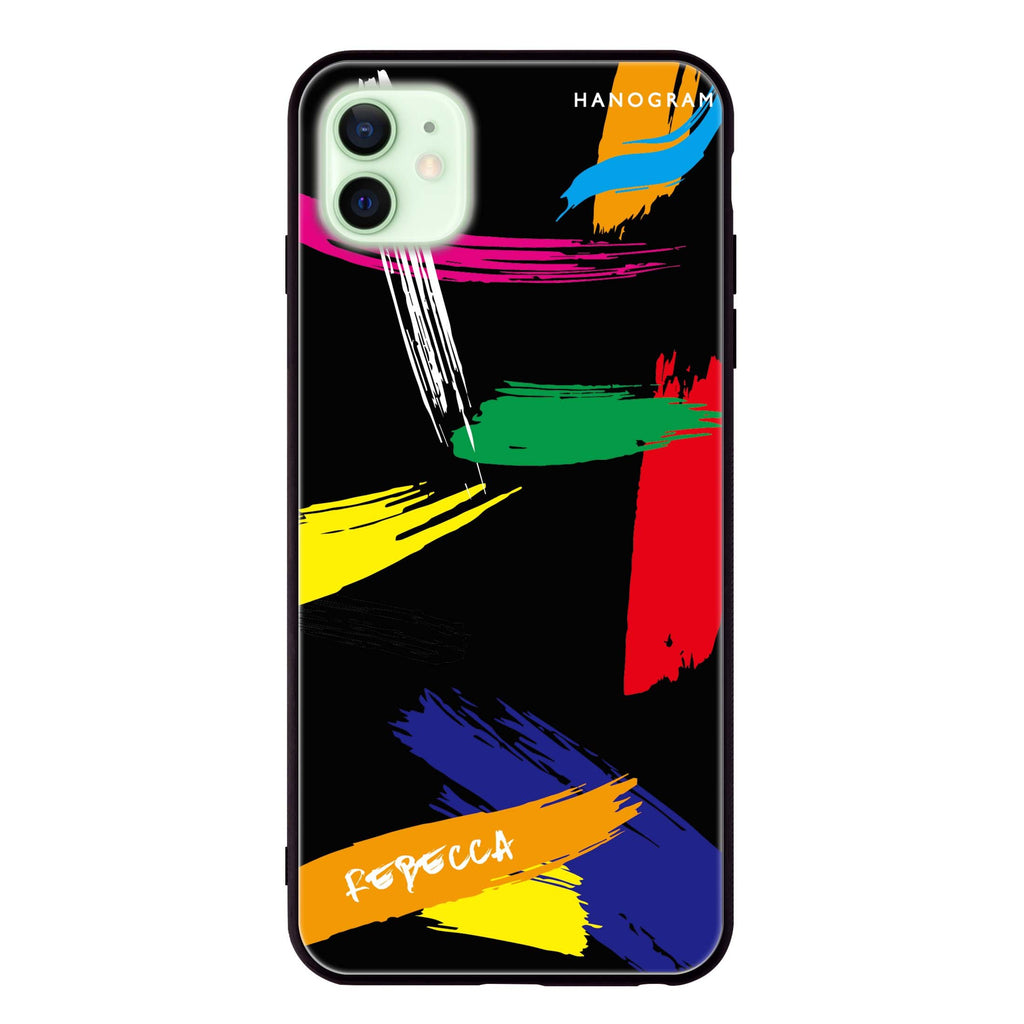 Brush Paint iPhone 12 Glass Case
