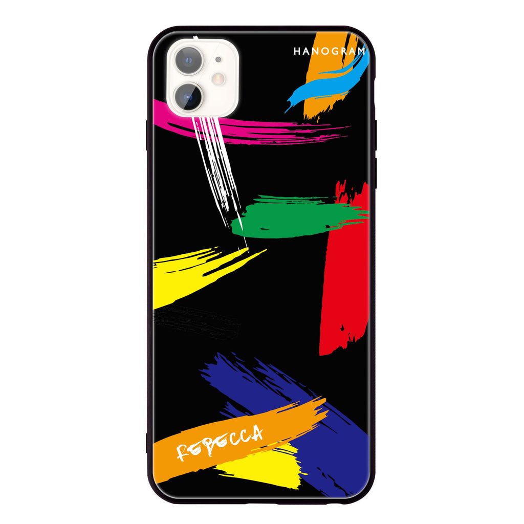 Brush Paint iPhone 11 Glass Case