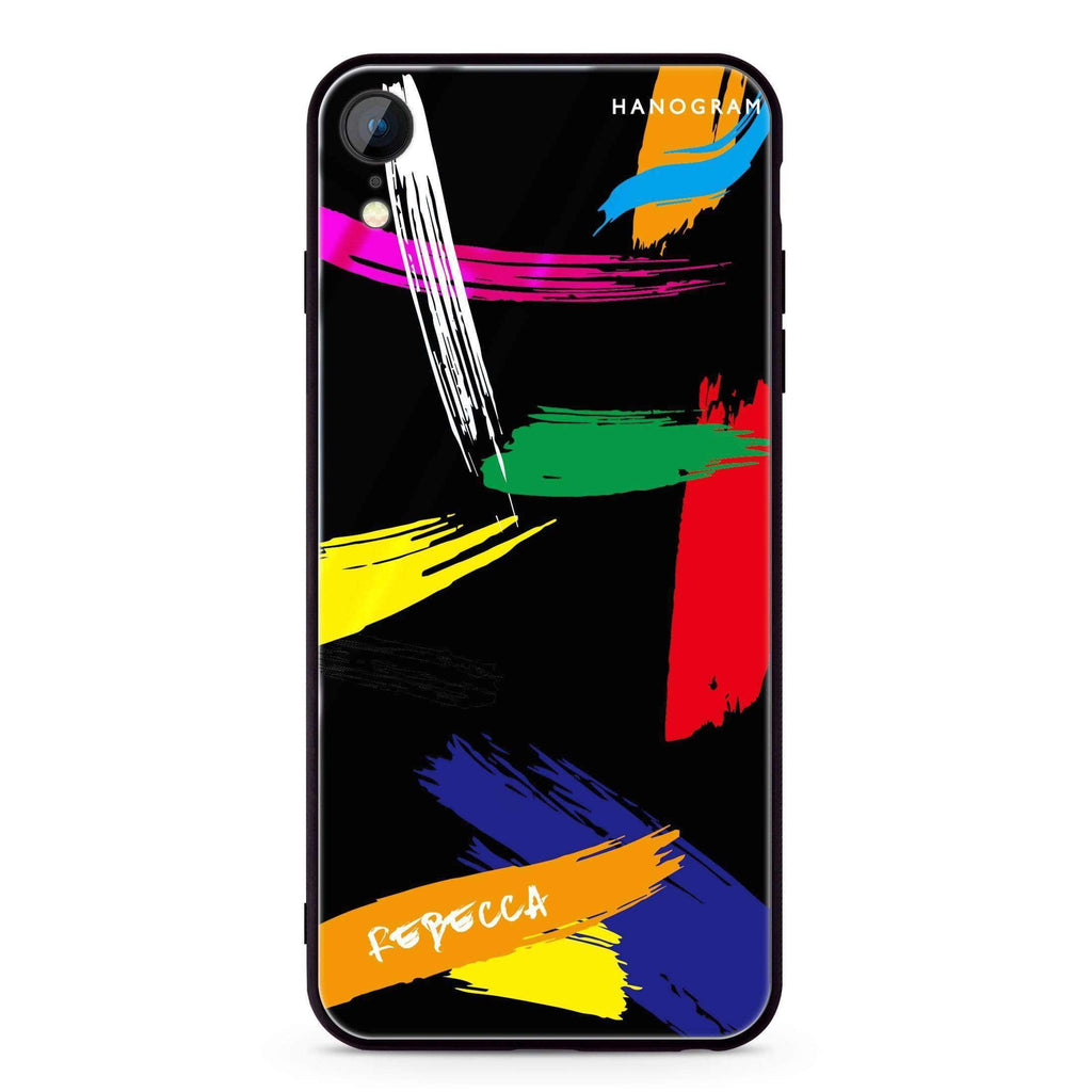 Brush Paint iPhone XR Glass Case