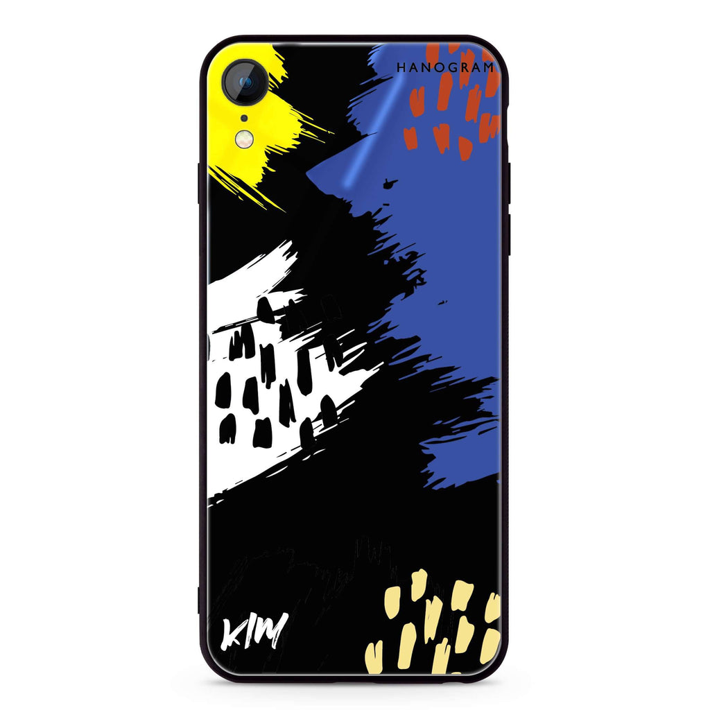 Trendy Abstract I iPhone XR Glass Case