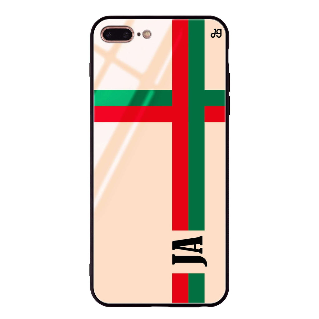 Matching Stripes iPhone 7 Plus Glass Case