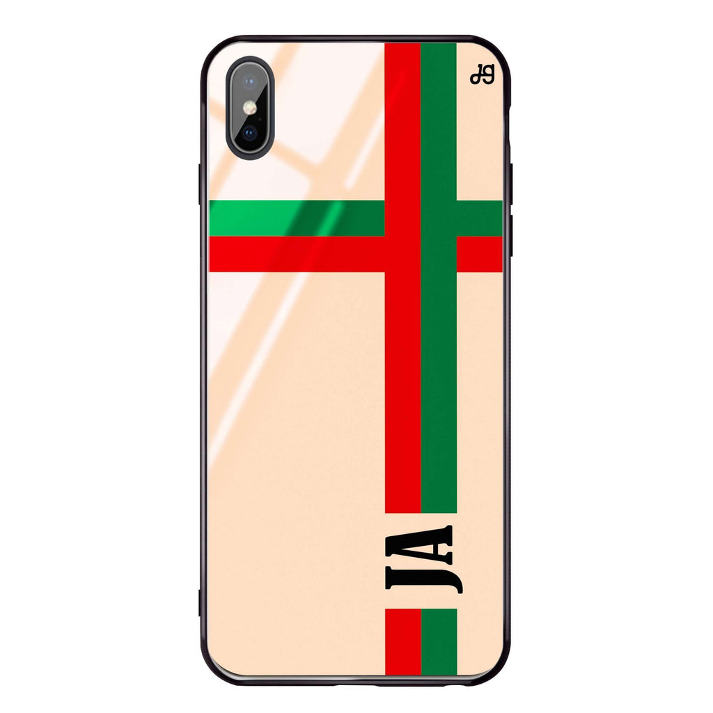 Matching Stripes iPhone X Glass Case
