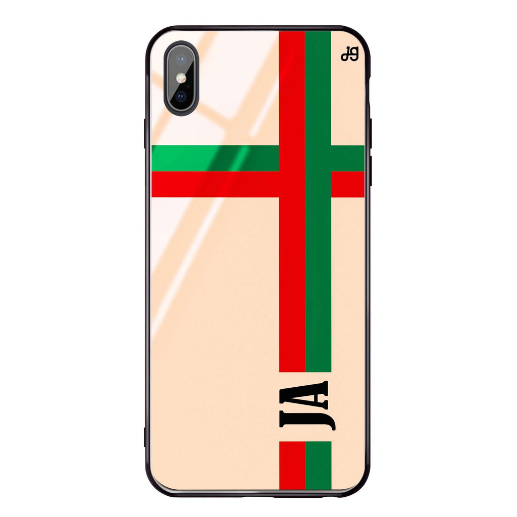 Matching Stripes iPhone XS Max Glass Case