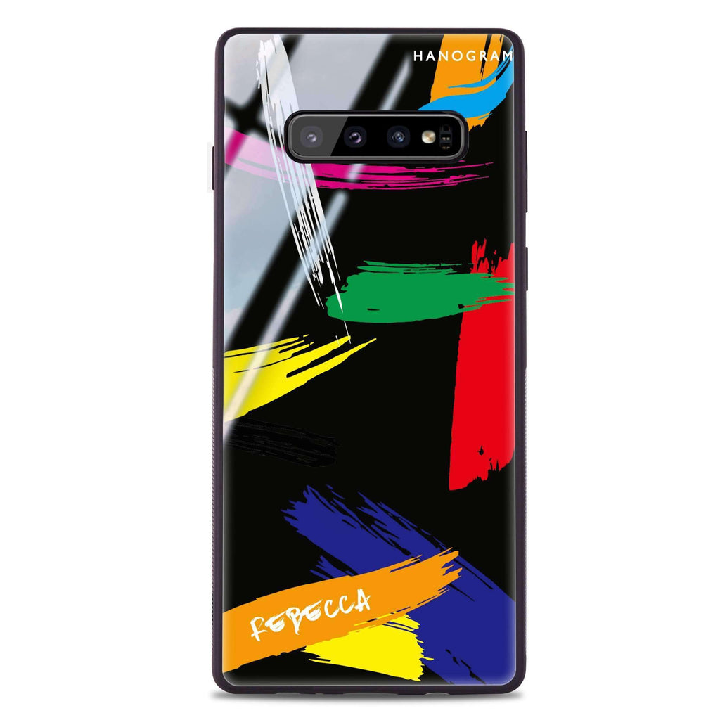 Brush Paint Samsung S10 Plus Glass Case