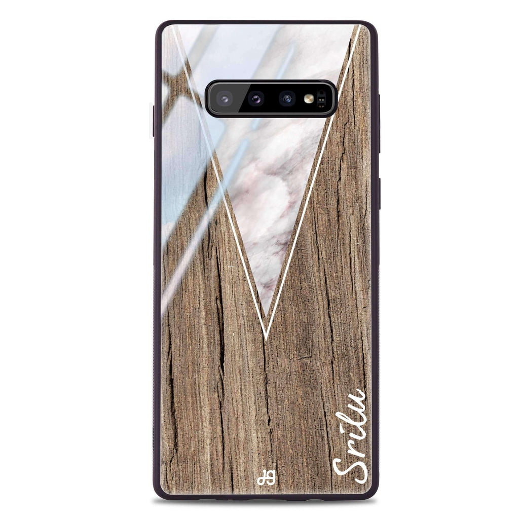 Marble & Wood II Samsung S10 Plus Glass Case