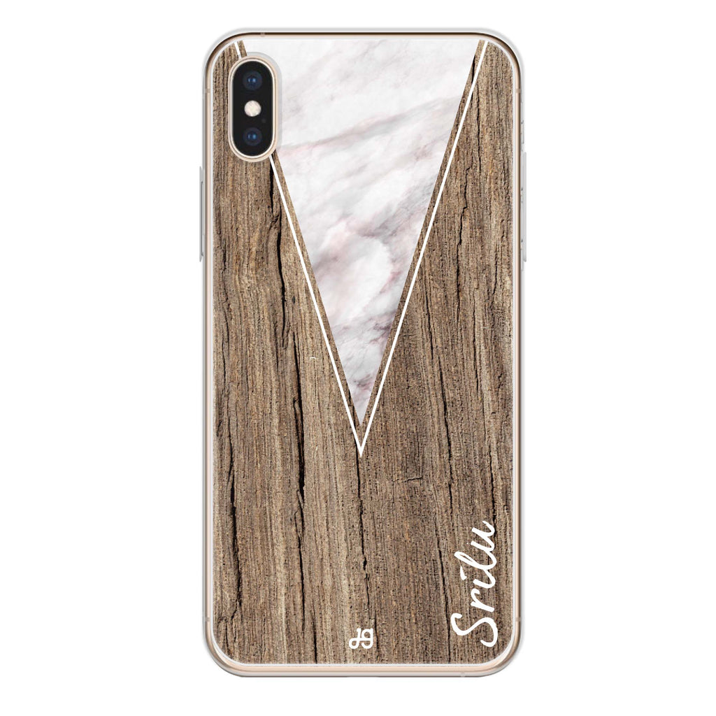 Marble & Wood II iPhone XS Max Ultra Clear Case