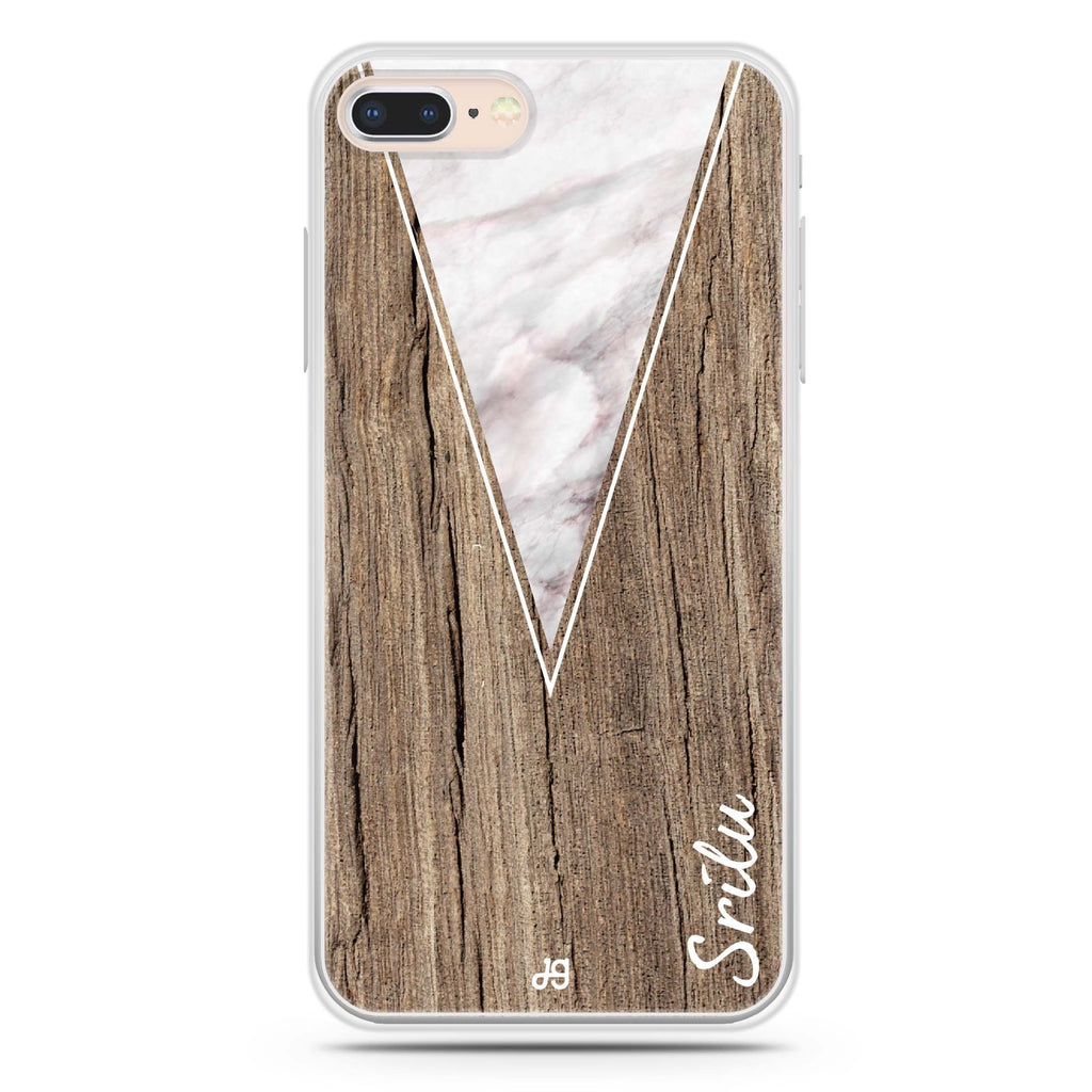 Marble & Wood II iPhone 8 Ultra Clear Case