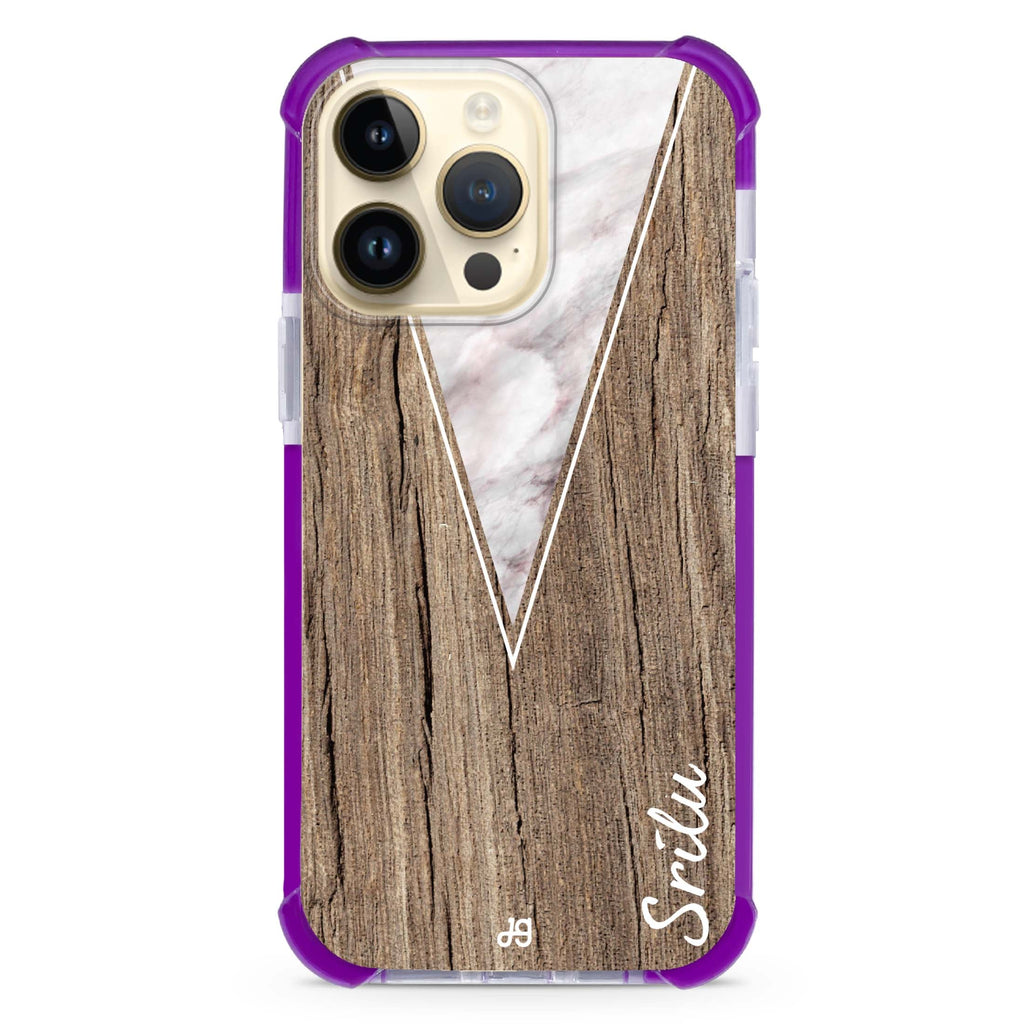 Marble & Wood II MagSafe Compatible Ultra Shockproof Case