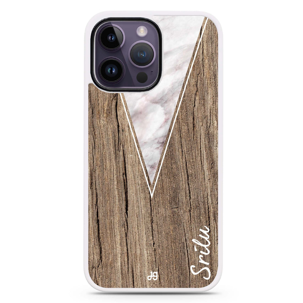 Marble & Wood II Impact Guard Bumper Case