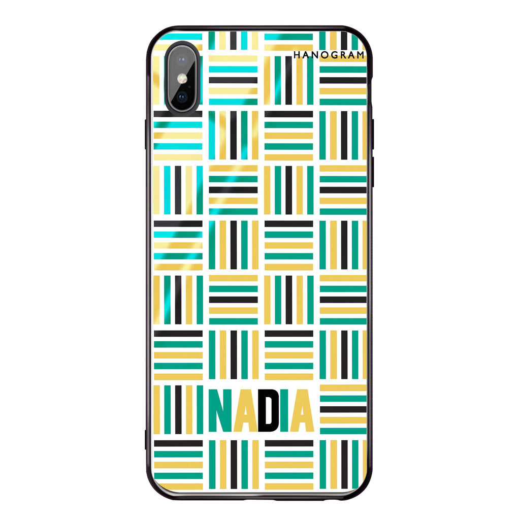 Stripes Camo iPhone XS Max Glass Case