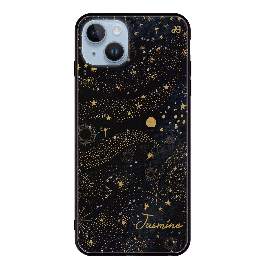 Golden Galaxy IV iPhone 14 Plus Glass Case