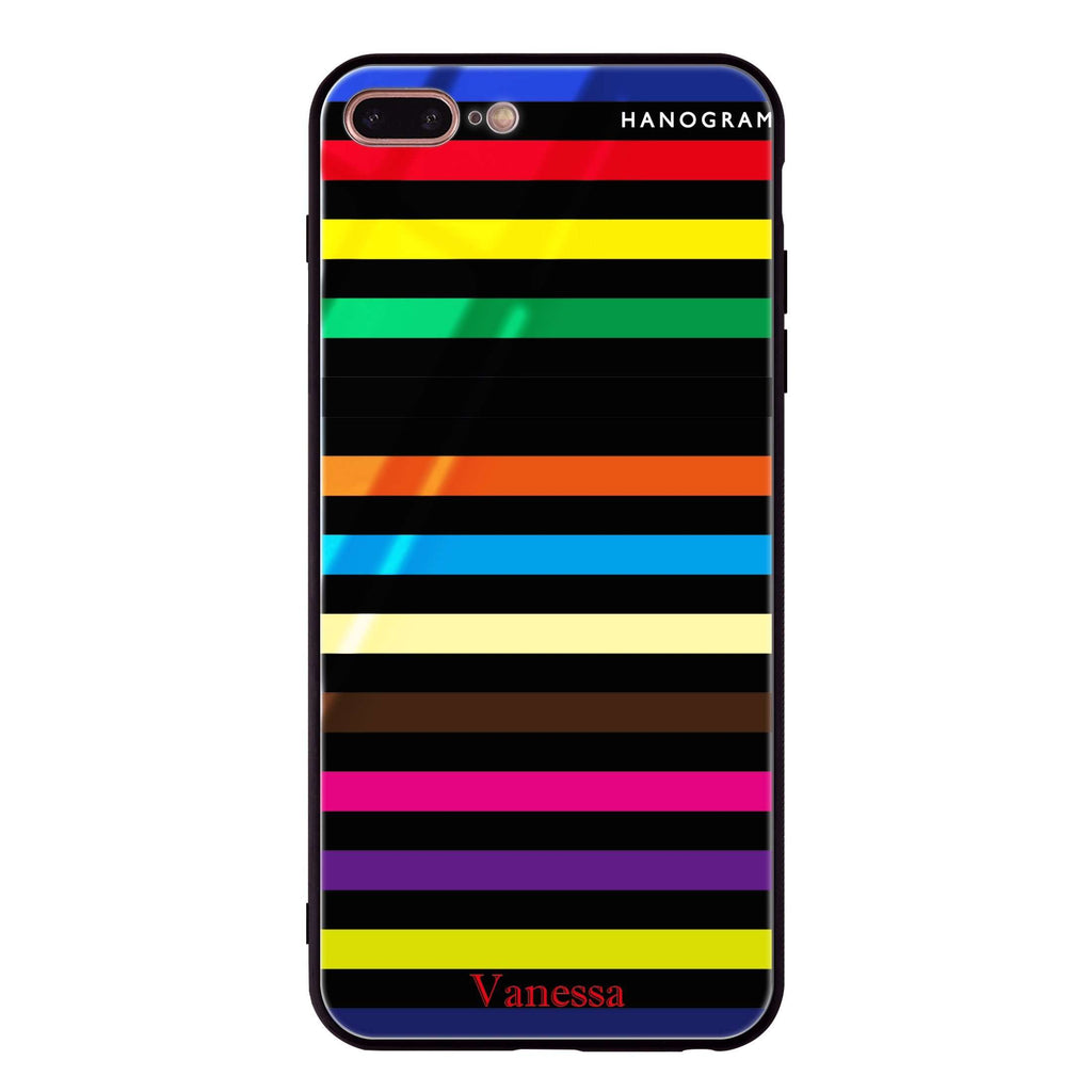 colorful stripe iPhone 8 Plus Glass Case
