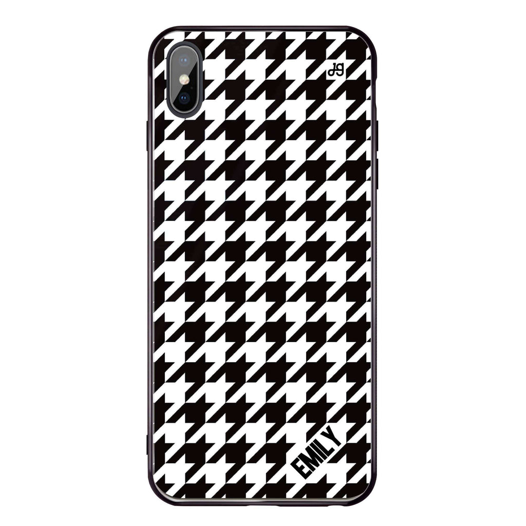 Houndstooth iPhone XS Max Glass Case